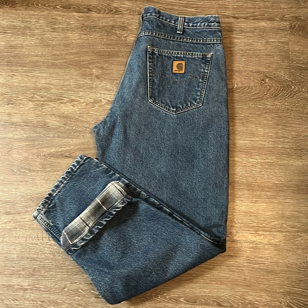 Carhartt - Flannel Lined Straight Leg Relaxed Fit Jean
